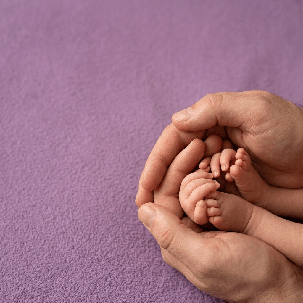 Solid lavender color background with a slight texture